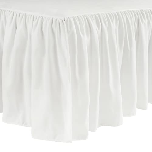 White Ruffle Crib Skirt 16 Inch Drop