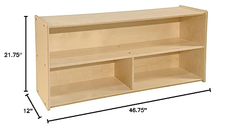 Kids Bookshelf Toy Storage Organizer 3-Section Montessori Shelf