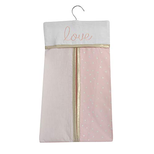 Baby Love Pink/Gold Girl Heart 4 Piece Crib Bedding Set
