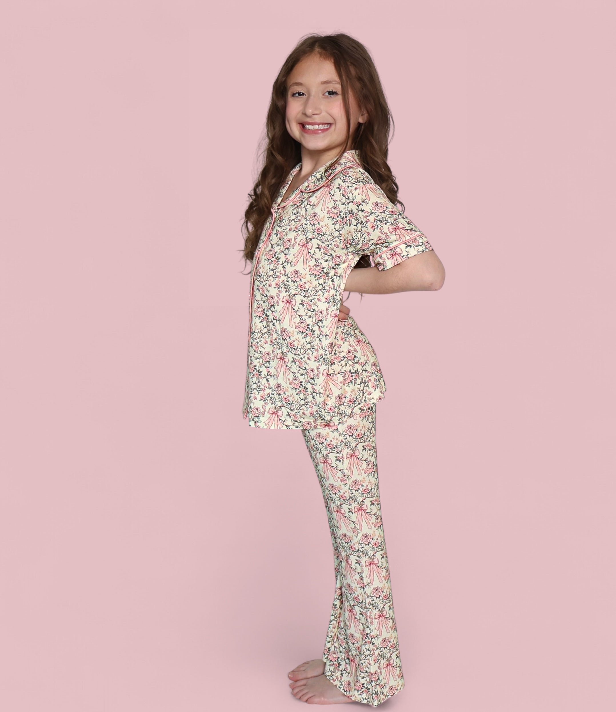 VICTORIAN BLOOM DREAM GIRL'S FLARE SET