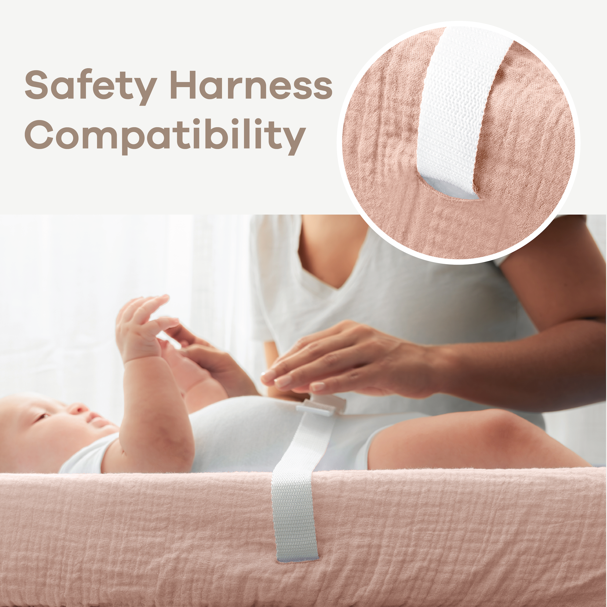 Muslin Fitted Changing Pad Cover, 2 Pack in Dusty Rose and Blush
