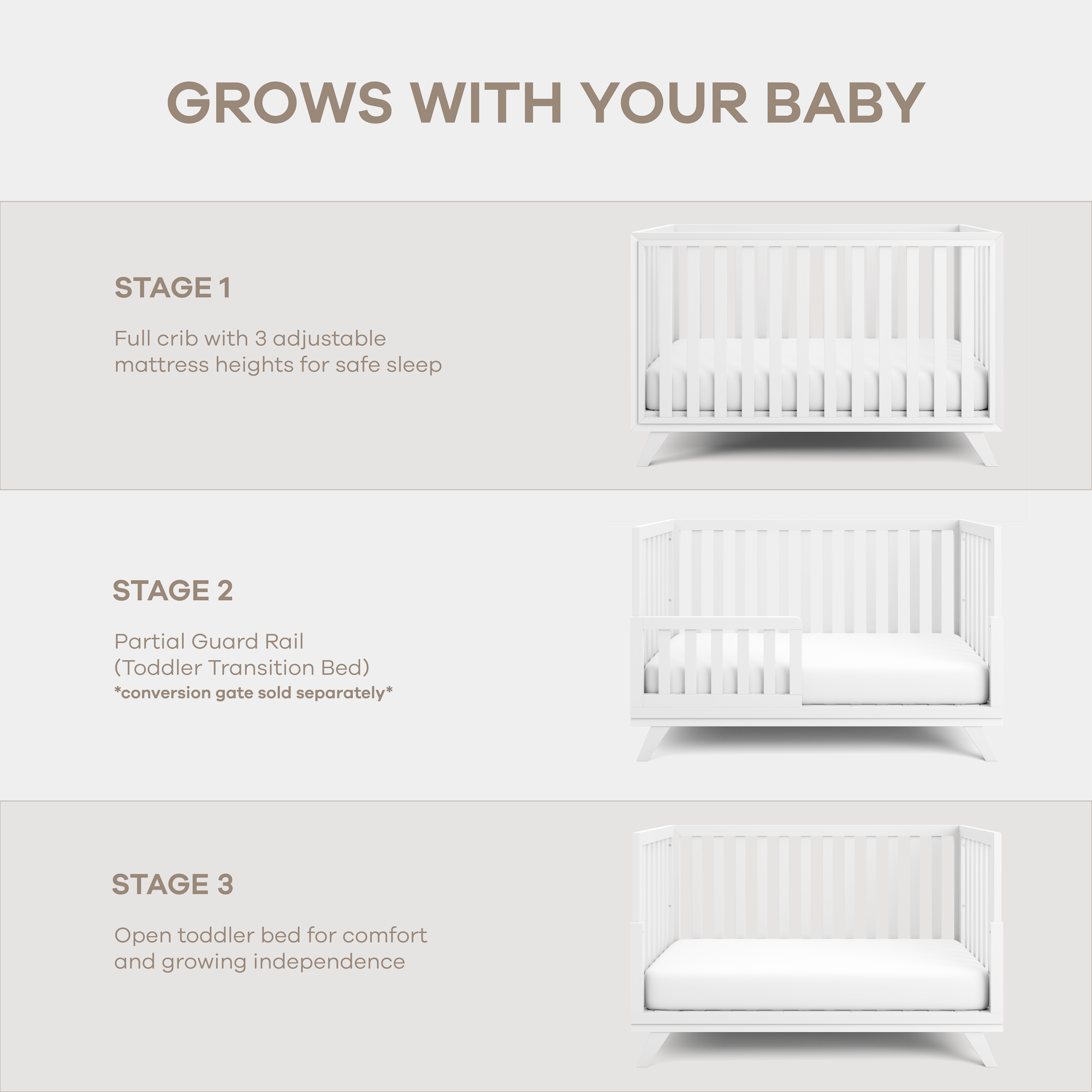 Crib Conversion Kit - White
