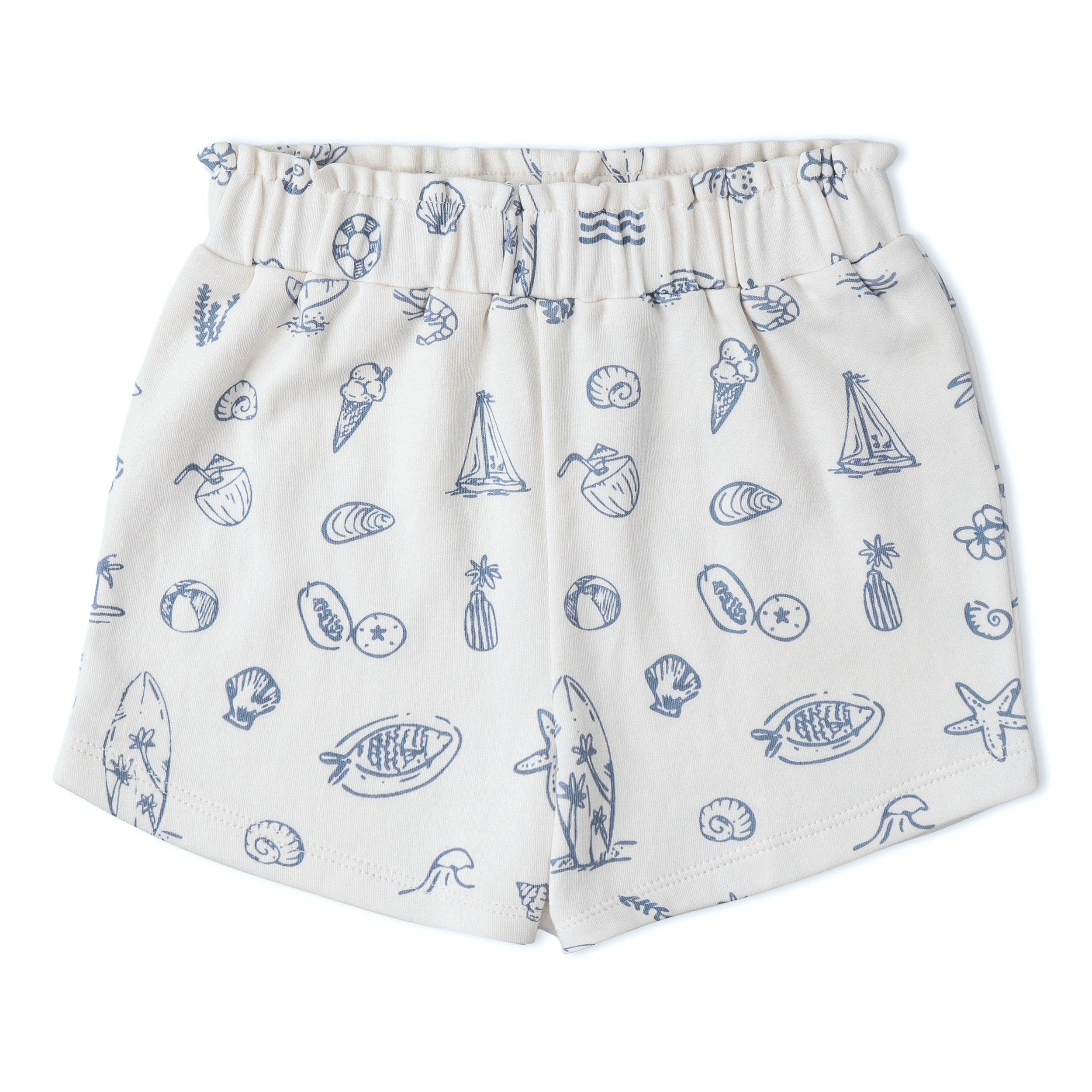 Organic Drop Shoulder Tee & Shorts Set - Coastal