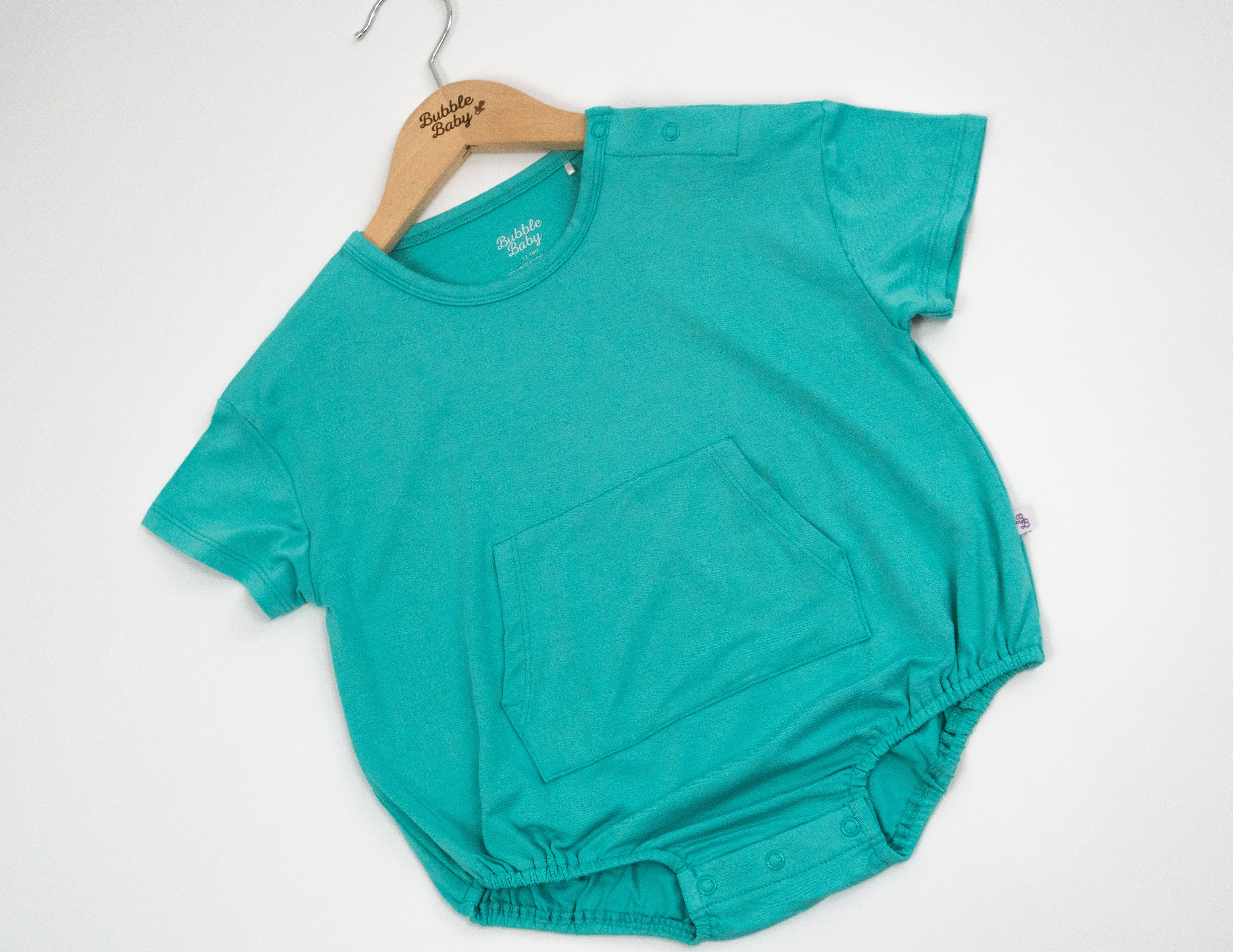 Turquoise | Short Sleeve Bubble Romper