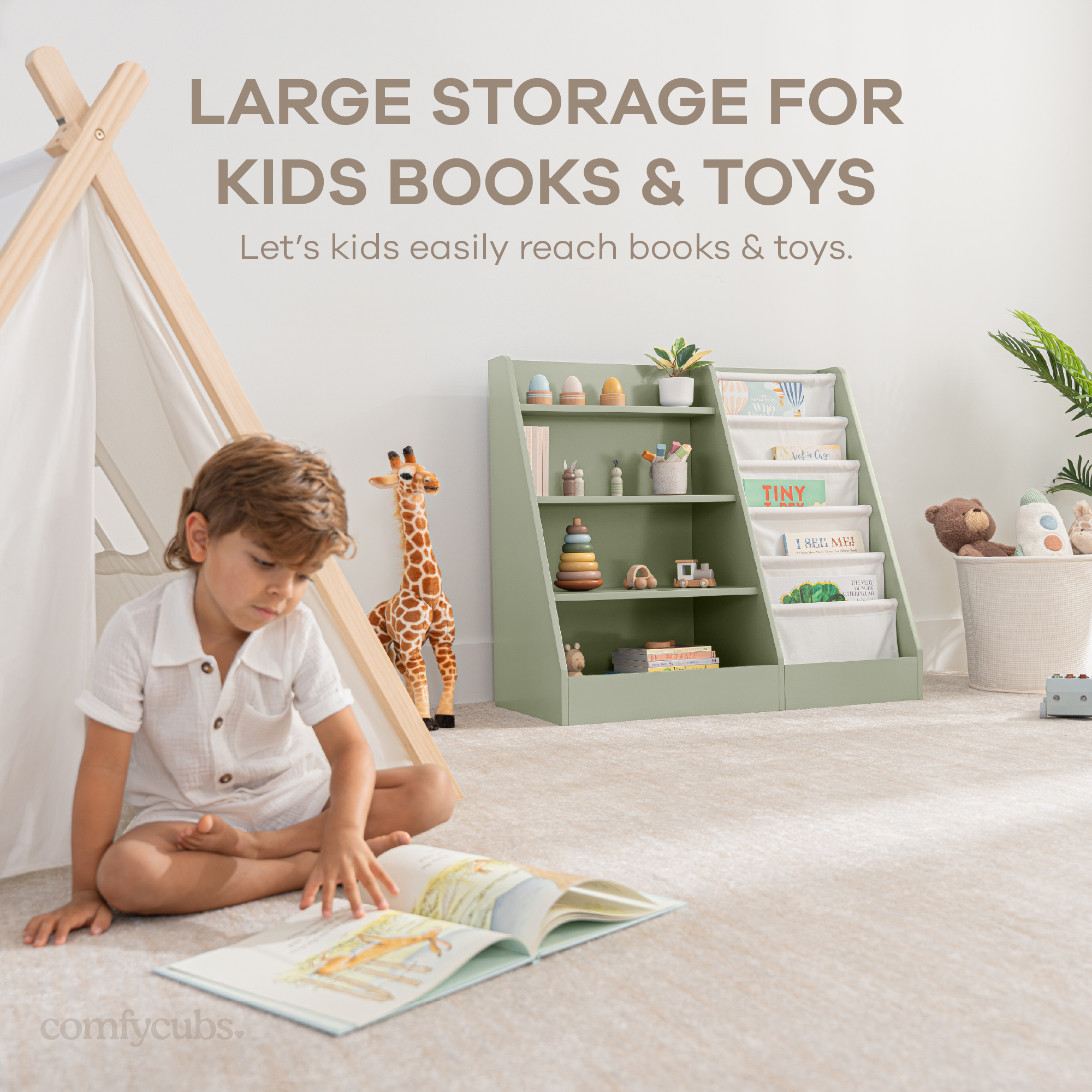 Kids Bookshelf - Sage