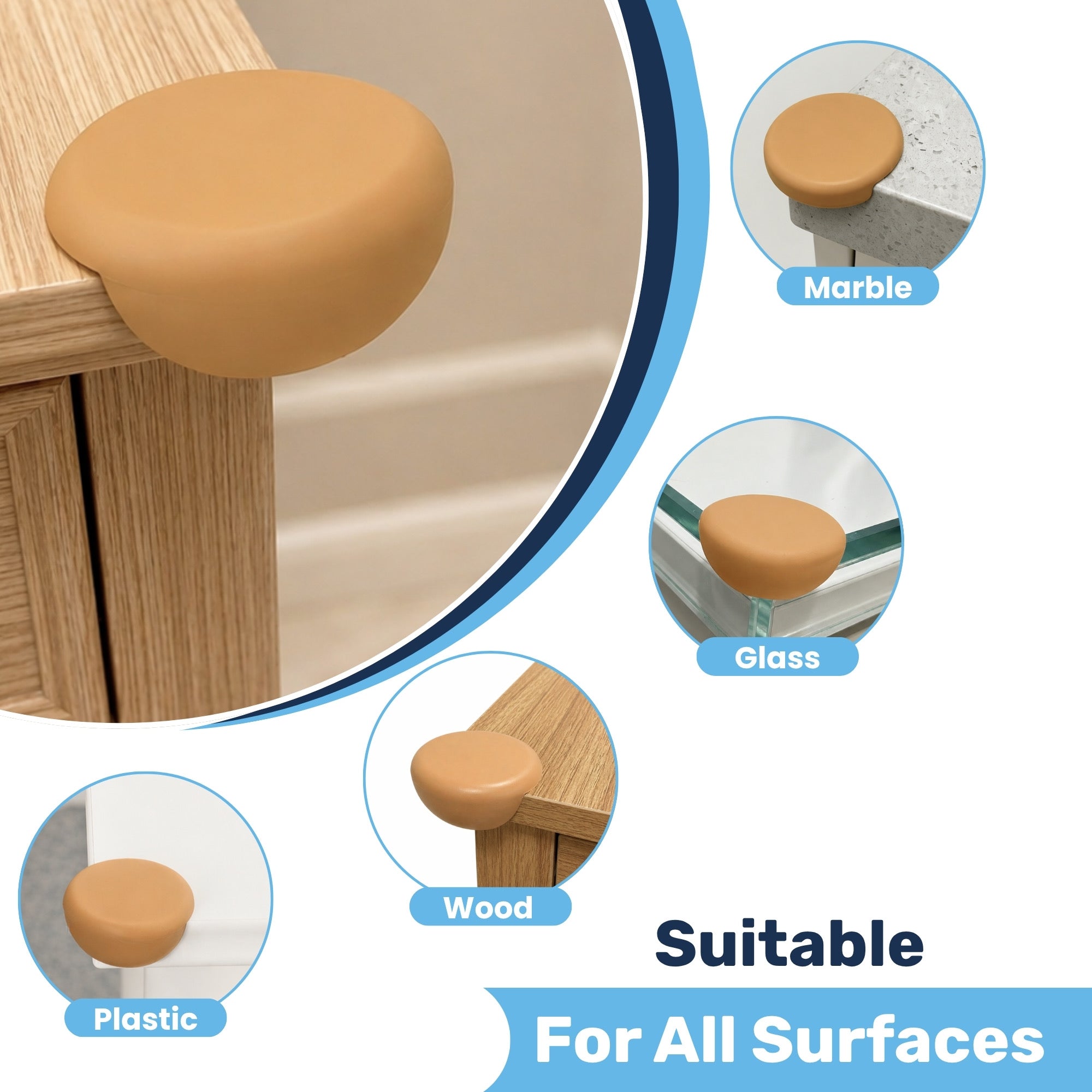Baby Proof Me | Large TPE Safety Corner Protectors (12 Pack)