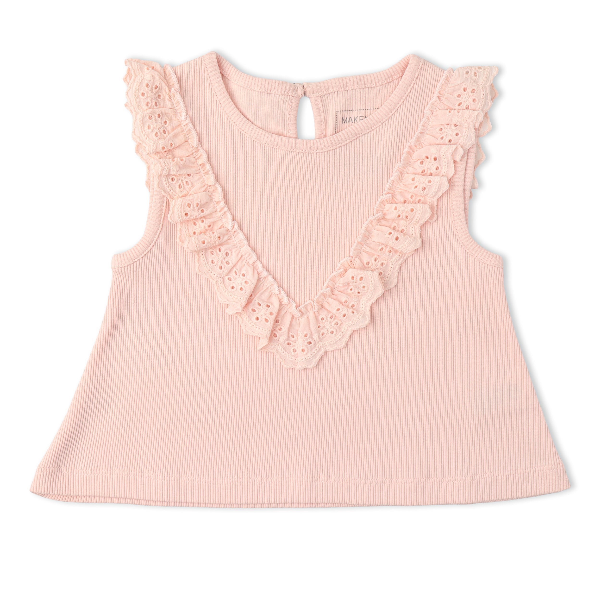 Organic Ruffle Top & Shorts Set - Blush
