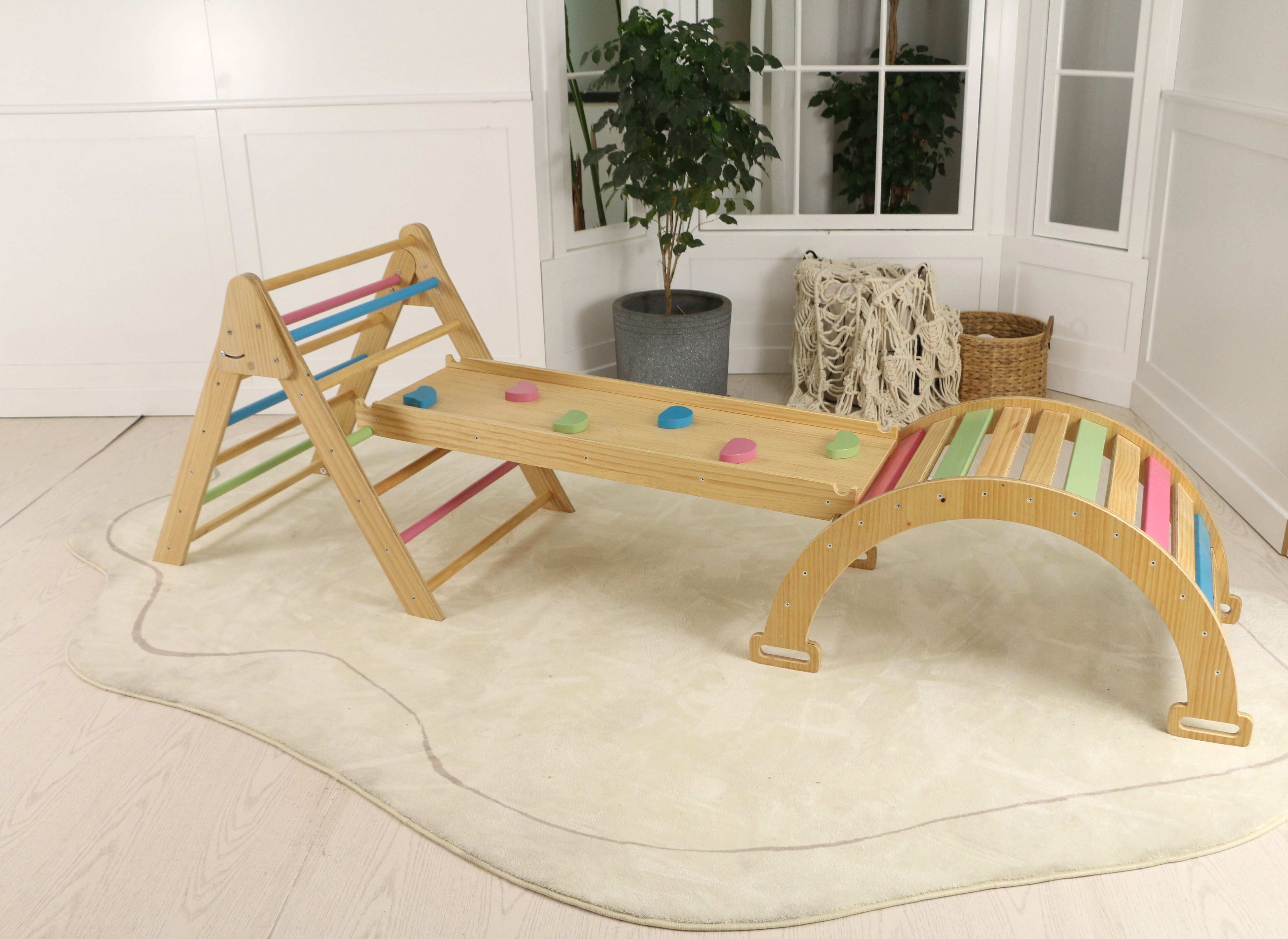 Hazel | Pikler Triangle, Slide & Rocker Set