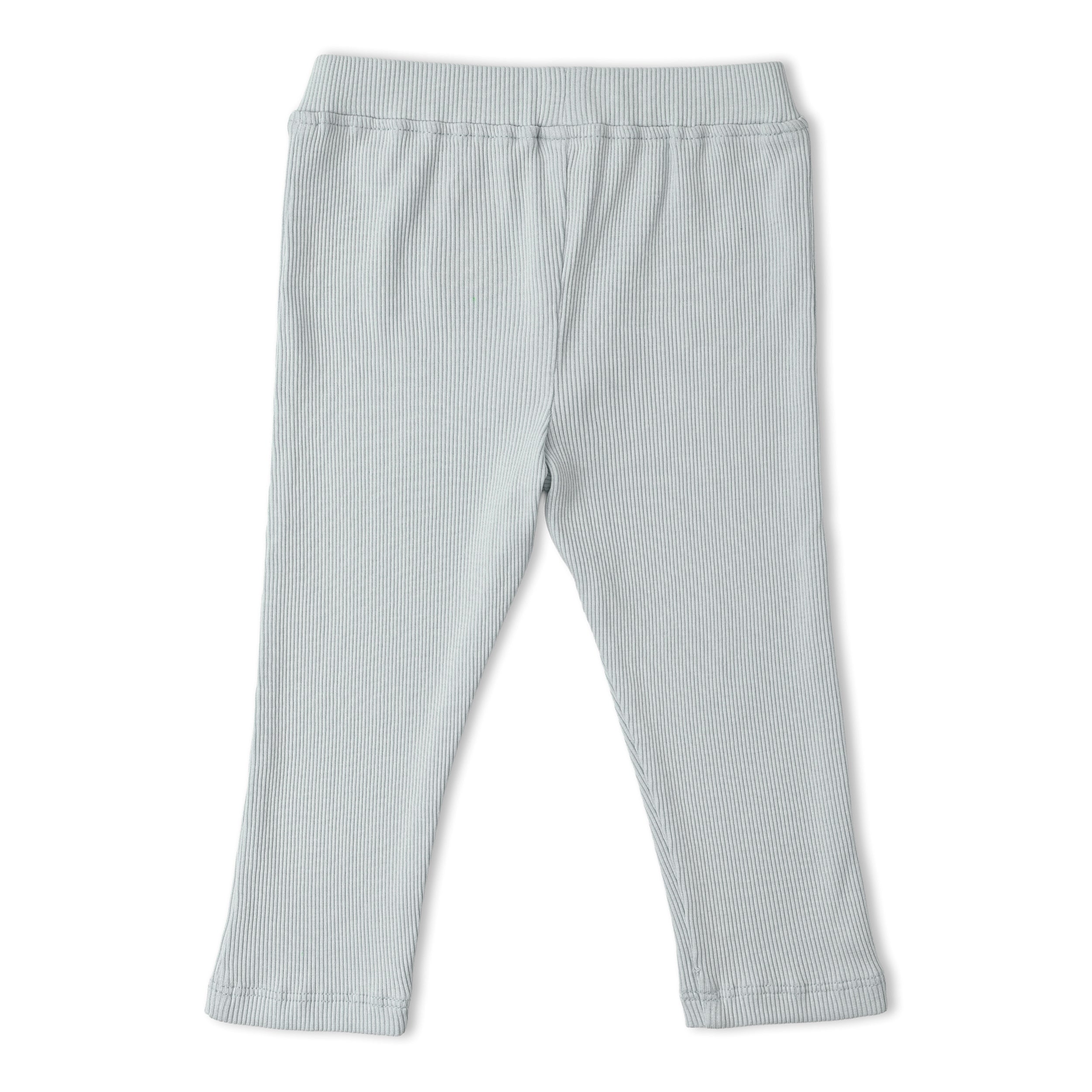 Organic Lace Collar Onesie & Tights Set - Fog