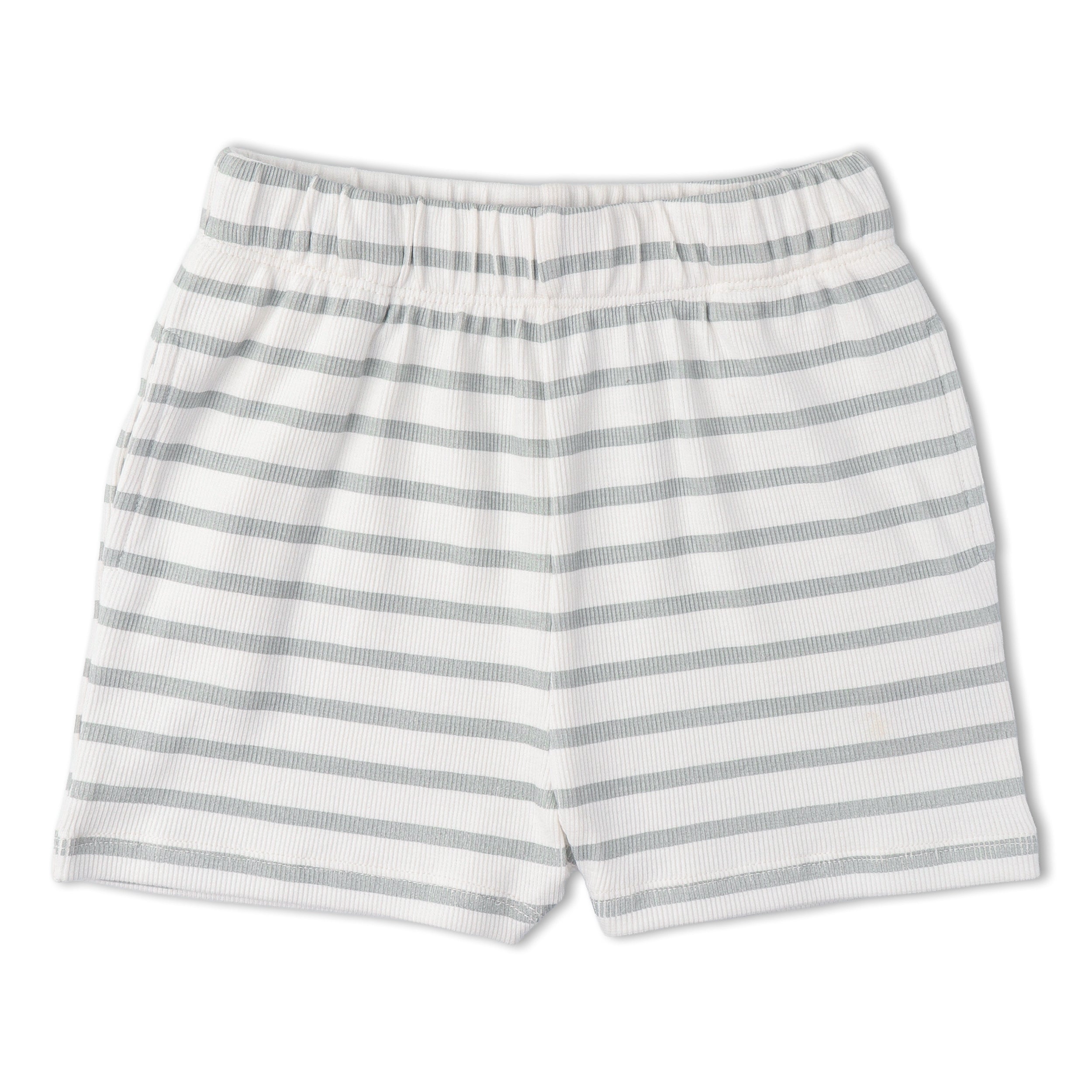 Organic Tank Top & Shorts Set - Fog Stripes