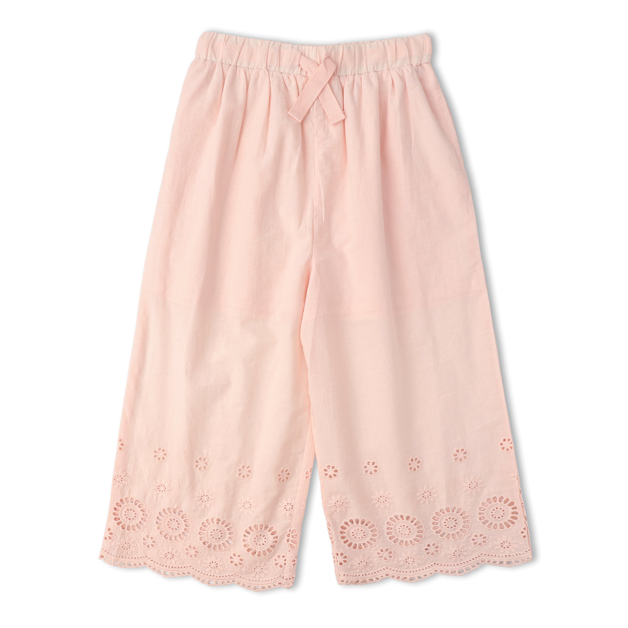 Organic Eyelet Top And Pant Set - Blush Eyelet