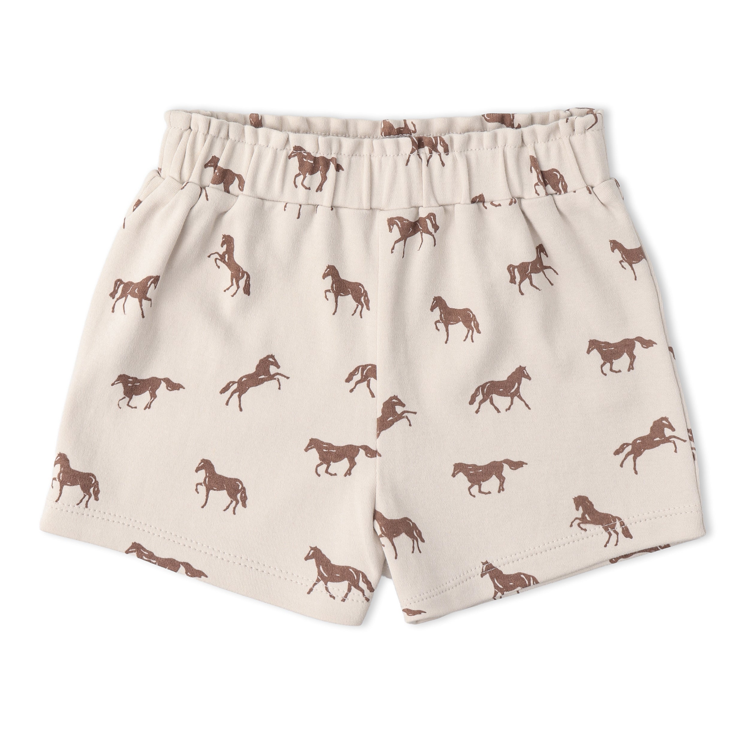 Organic Drop Shoulder Tee & Shorts Set - Horses