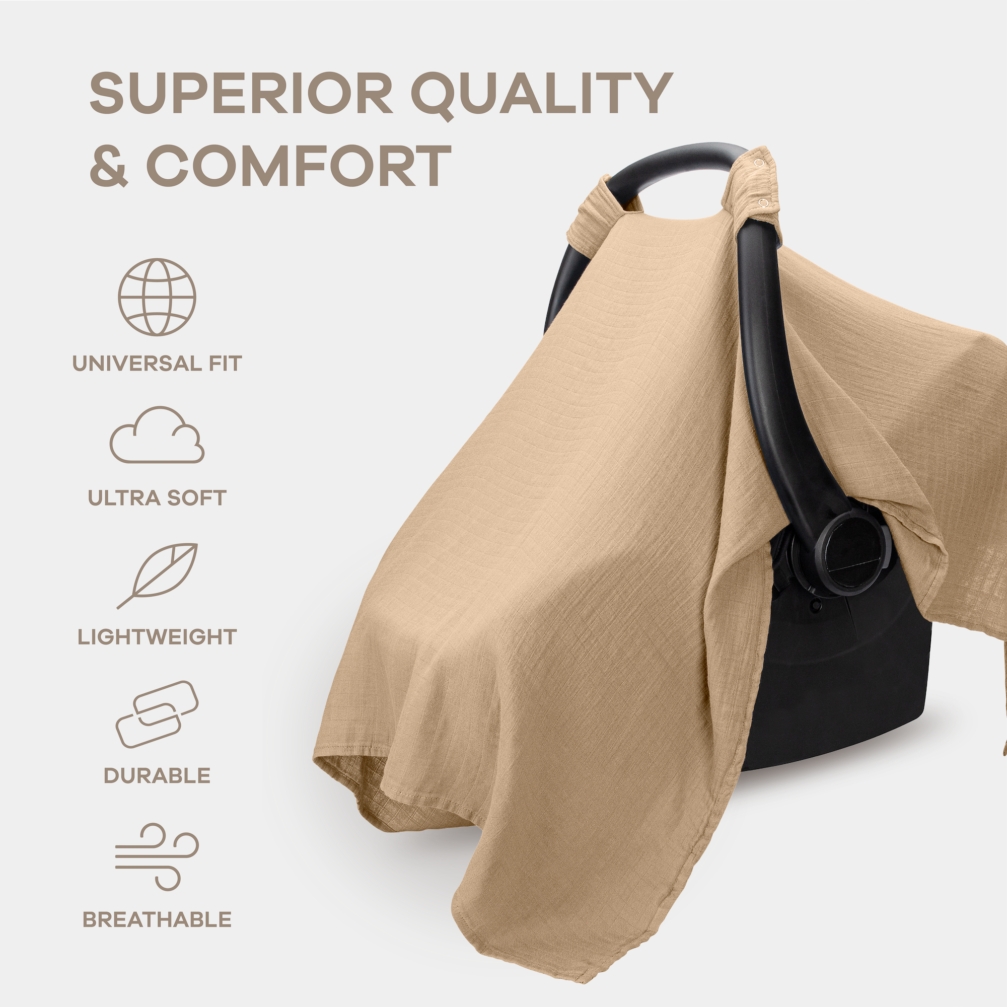 Baby Car Seat Cover in Cedar