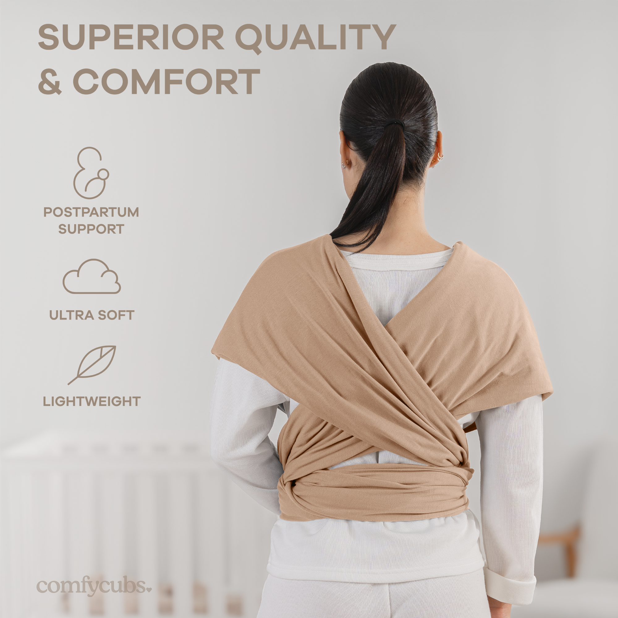 Baby Wrap Carrier in Cedar