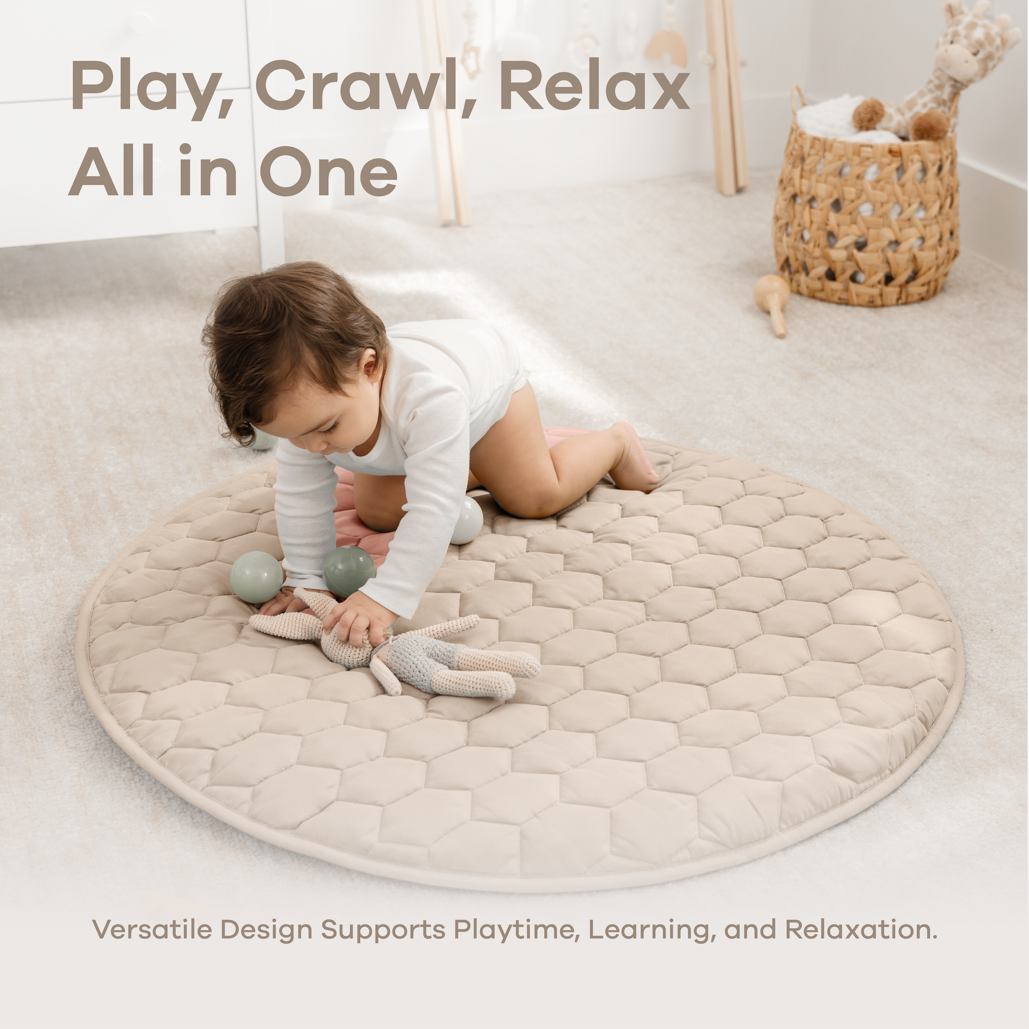 Play Mat with Non-Slip Bottom in Sand