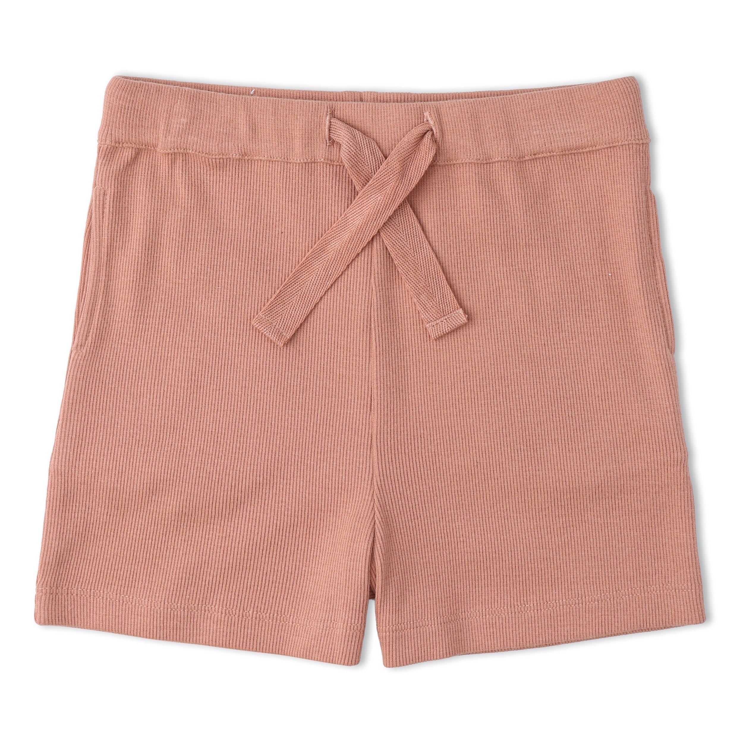 Organic Collar Tee & Shorts Set - Terra Stripes