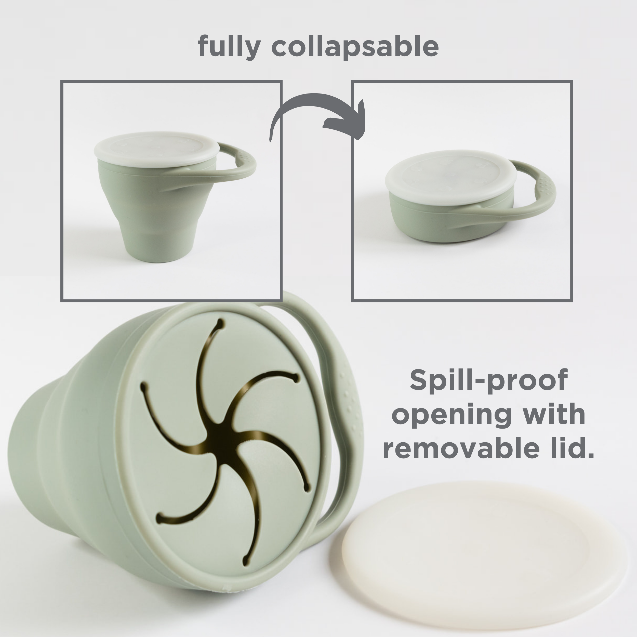 Dusty Rose Collapsible Snack Cup