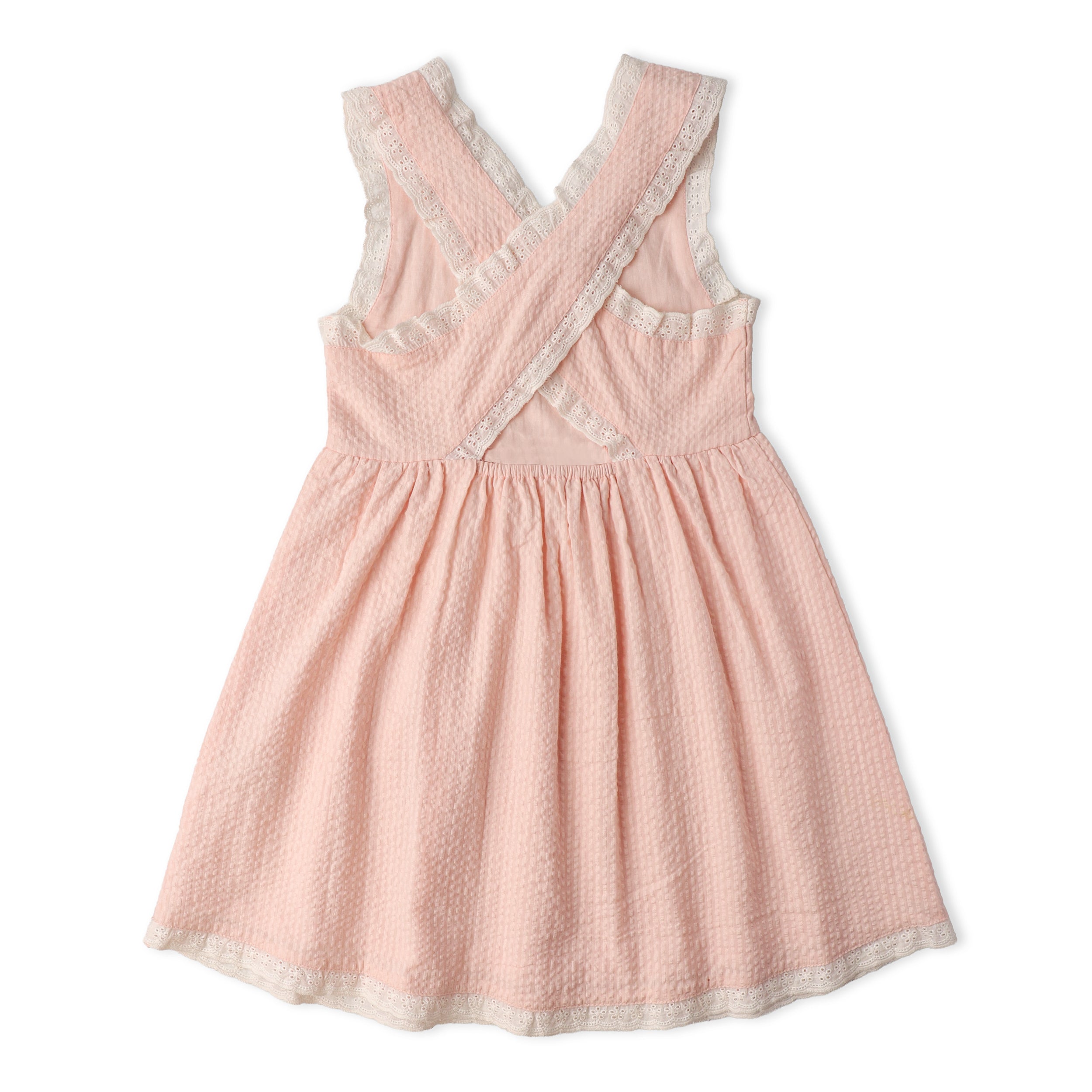 Organic Cross Back Dress - Blush