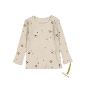 The Printed Long Sleeve Tee -  Olive