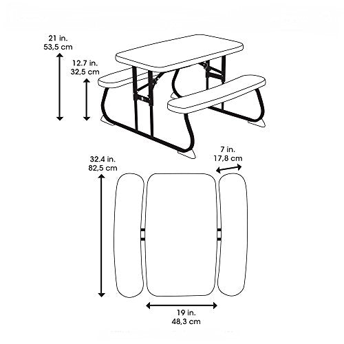 Kids Picnic Table White