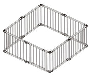 Baby Playpen, Wooden Playpen for Babies and Toddlers, Foldable Play Yard