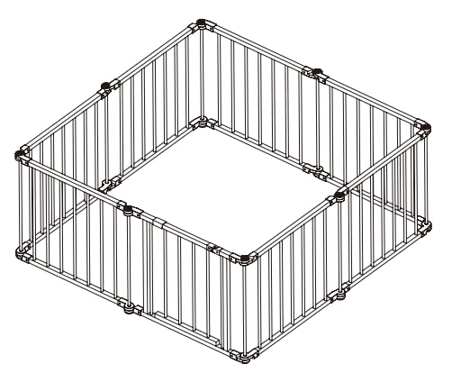Baby Playpen, Wooden Playpen for Babies and Toddlers, Foldable Play Yard