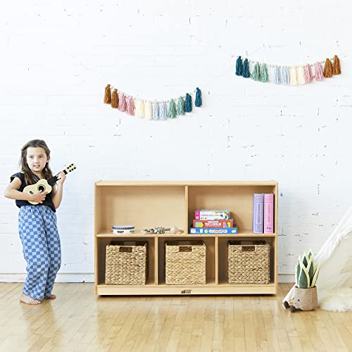 5-Compartment Mobile Storage Cabinet for Classroom