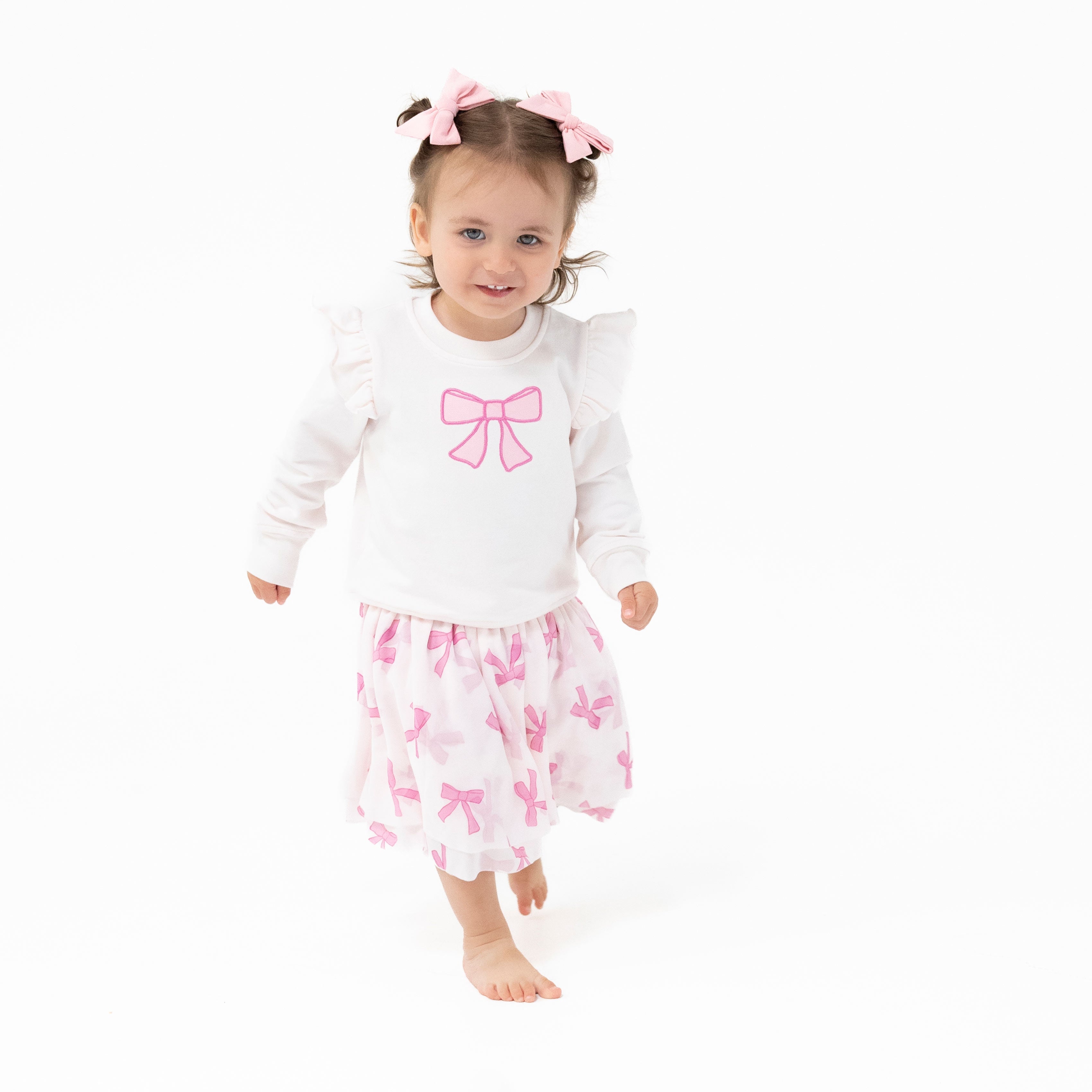 Pretty Bows - Bow Ruffle Sweatshirt