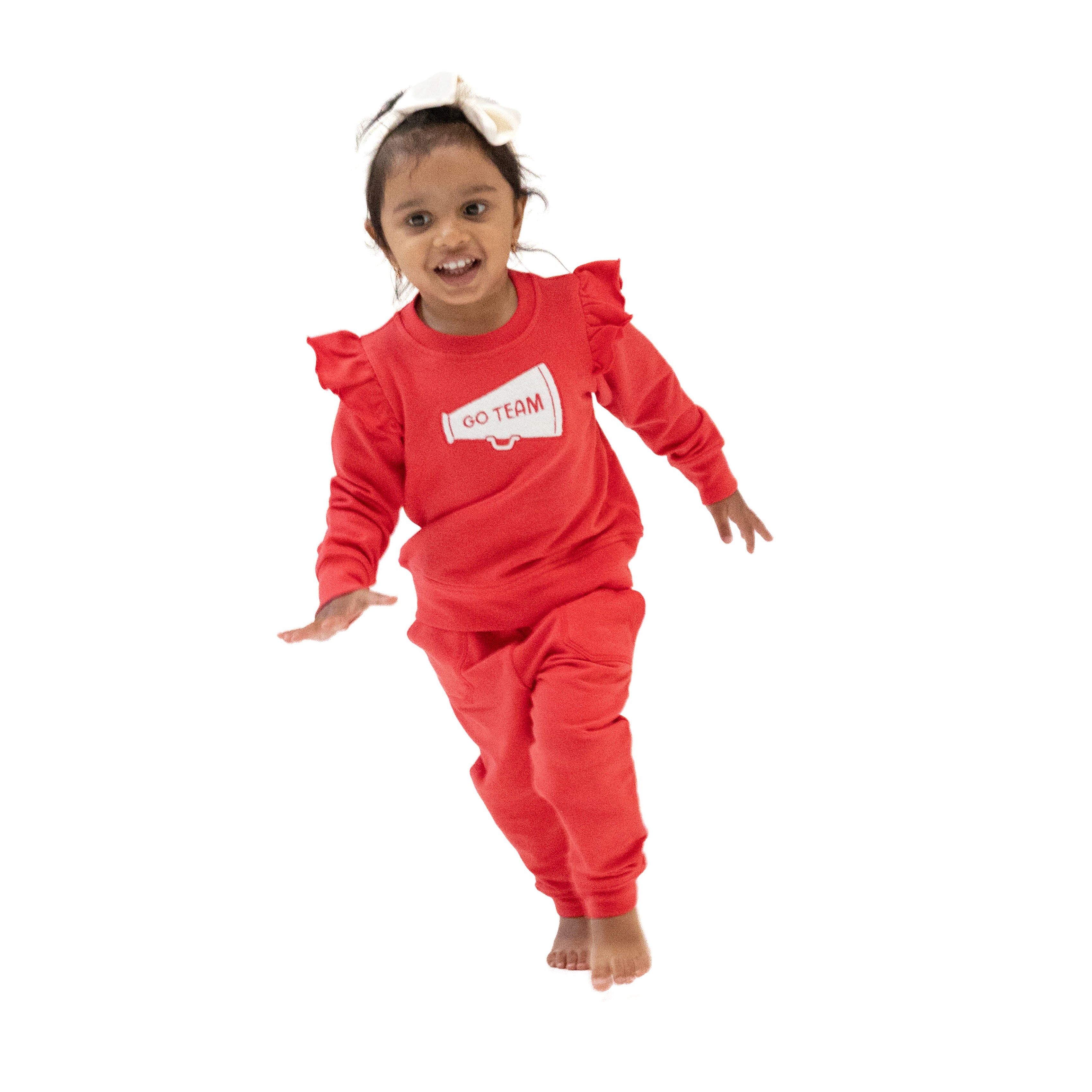 Varsity - Red - Ruffle Megaphone Sweatshirt
