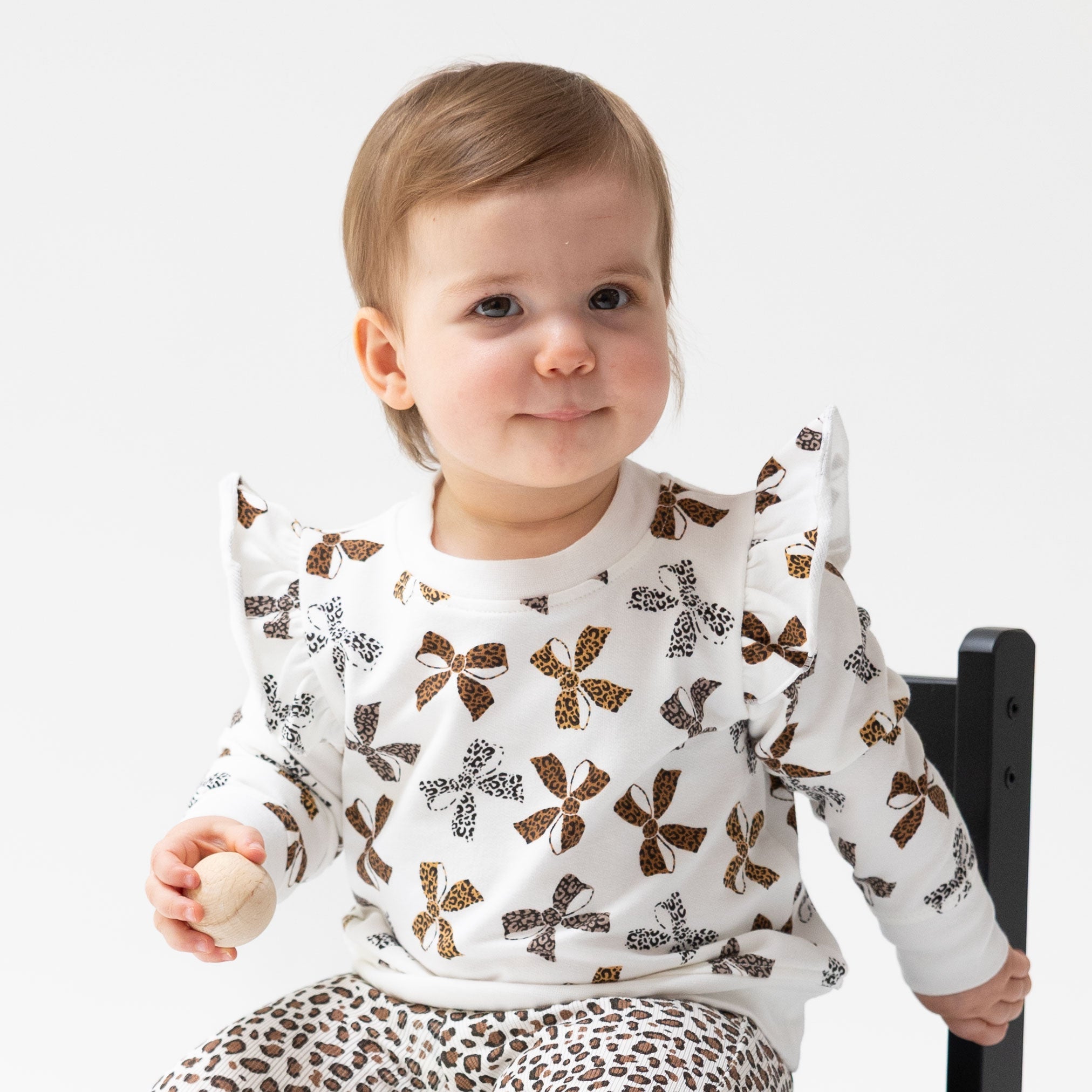 Leopard French Terry - Ruffle Sweatshirt