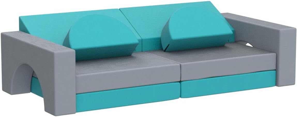 Modular Kids Play Set - 8PCS Foam Couches for Playroom,