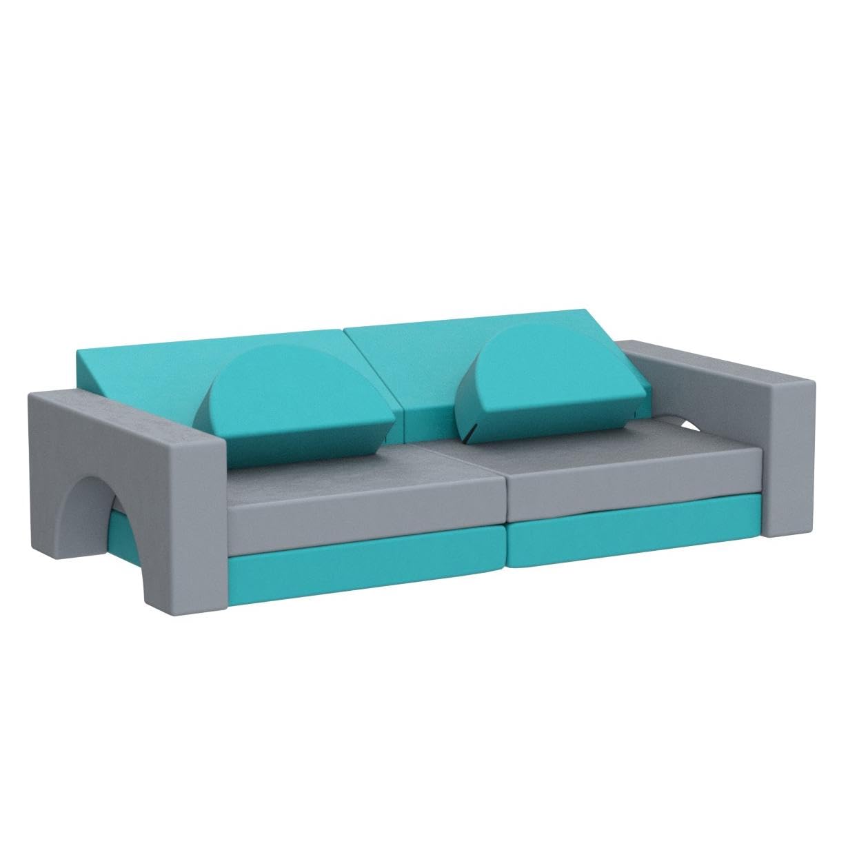 Modular Kids Play Set - 8PCS Foam Couches for Playroom,