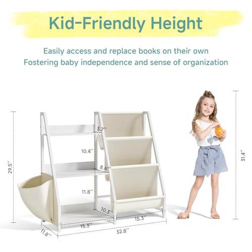 3-Tier Montessori Toy Storage Bookshelf