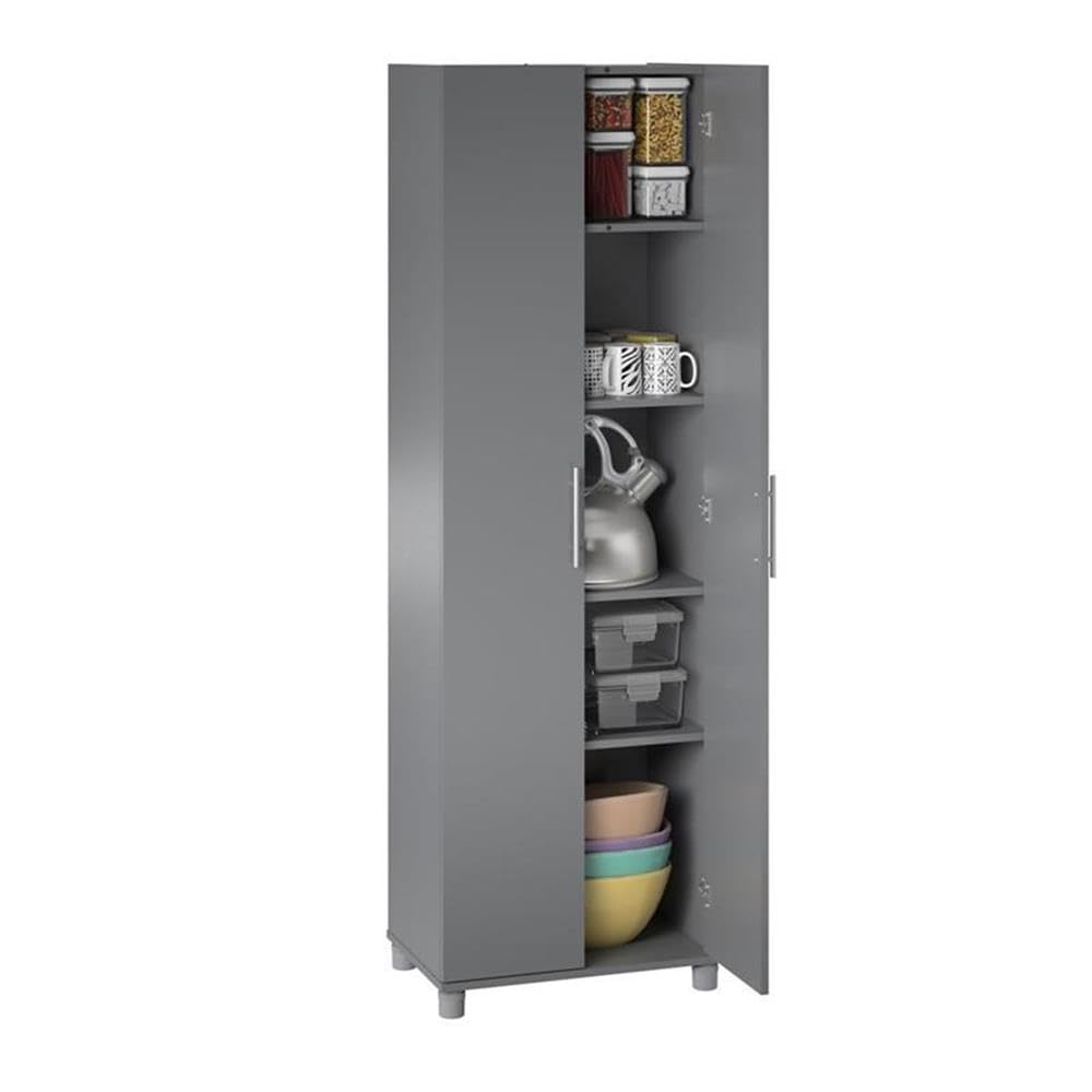 24" Utility Storage Cabinet with 5 Shelves - Graphite Gray