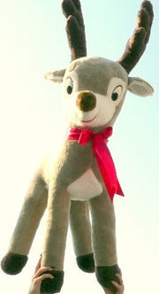 Giant Stuffed Reindeer 4 Feet Tall Large Christmas Plush Animal Display and Life Size