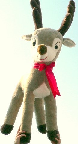Giant Stuffed Reindeer 4 Feet Tall Large Christmas Plush Animal Display and Life Size