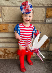 Ribbed flutter stripe USA leo