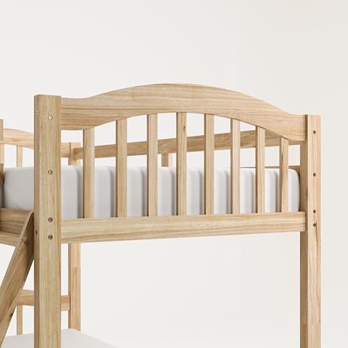 Twin Over Twin Bunk Bed with Ladder