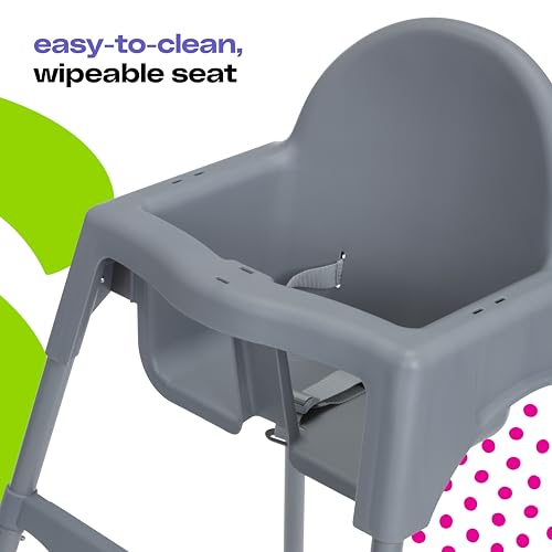 Lightweight Portable High Chair with Adjustable Tray and Footrest