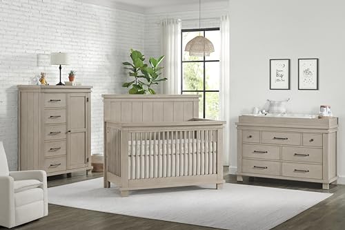 4-in-1 Convertible Crib with Shiplap Detail