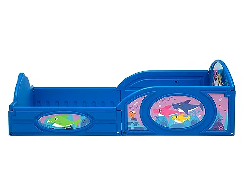 Baby Shark Sleep and Play Toddler Bed with Guardrails