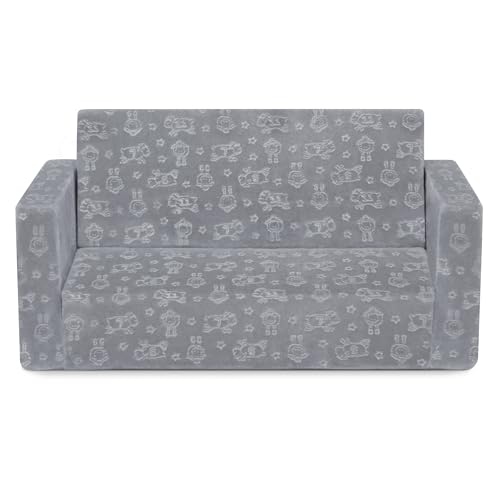 Convertible Kids Sofa Sleeper with Washable Cover