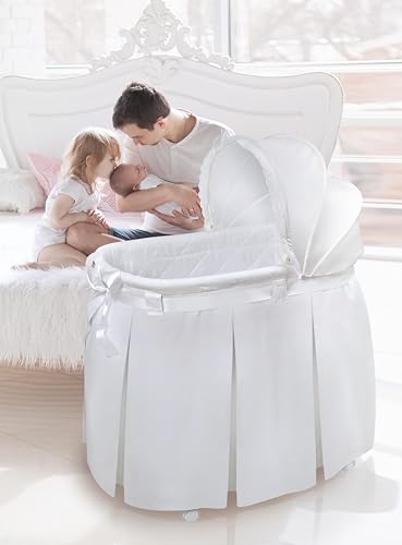 Rocking Baby Bassinet with Canopy and Storage