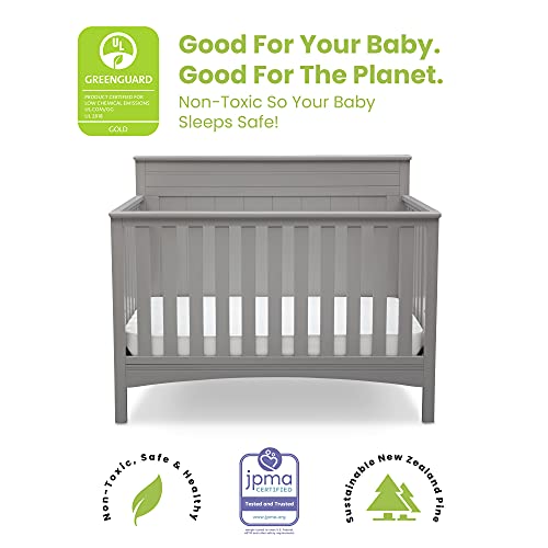 4-in-1 Convertible Baby Crib with Adjustable Mattress Heights