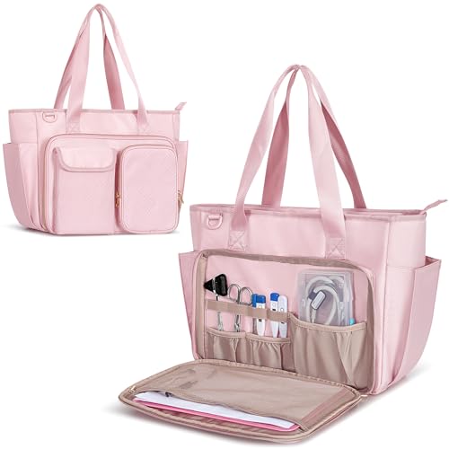 Nurse Bag with 15.6 Inch Laptop Sleeve, Medical Tote for Nursing Essentials