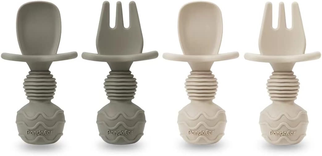 Silicone Baby Feeding Set| 2 Pack Silicone Divided Suction Plate and 2 Pack