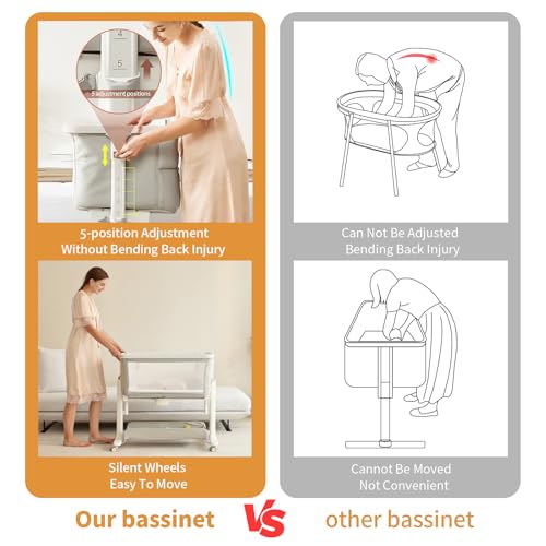 Electric Rocking Bassinet with Bedside Sleeper