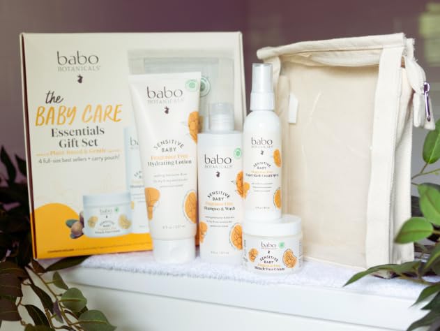 Baby Care Essentials Gift Set - Skincare, Bath & Diaper - For Delicate Skin