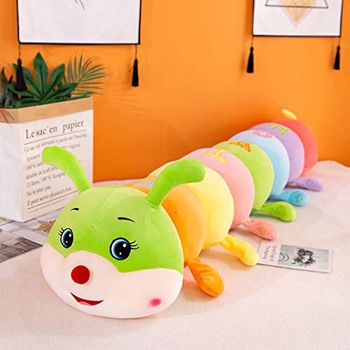 Multicolor Caterpillar Stuffed Animal Big Hugging Pillow Cute Plush Soft Pillow Doll
