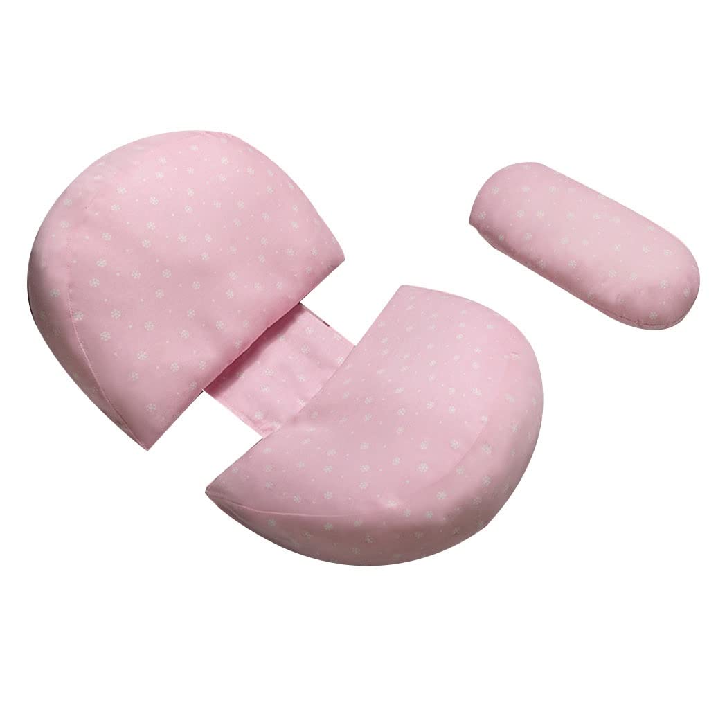 Pregnancy Pillow 100% Cotton U-Shaped Side Pillow for Pregnant Women,